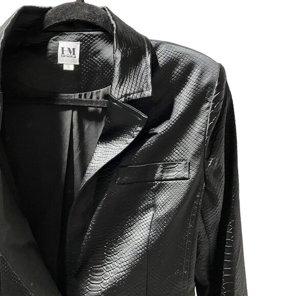 Hilary MacMillan Snakeskin Blazer Black - Picture 4 of 6